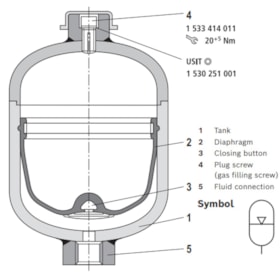 Acumulador de Membrana Rexroth 0,75 Litros