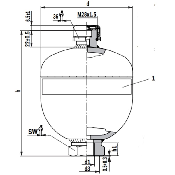 Acumulador de Membrana Rexroth 0,75 Litros-dd0eb230-c2d2-4d27-b40b-0792c417dc81