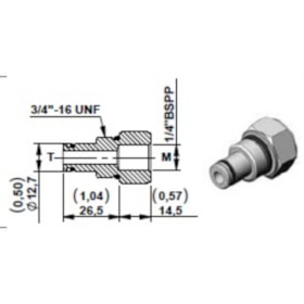 Adaptador TM2 p/ Manômetro em Bloco M04