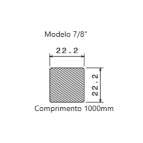 Barra de Aço Maciço 7/8