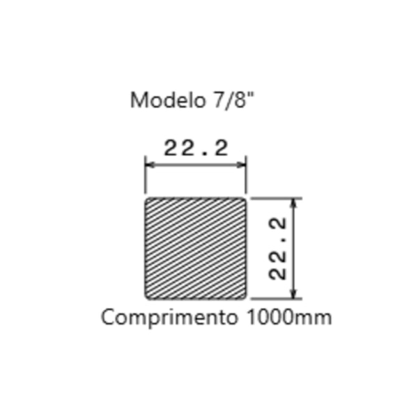Barra de Aço Maciço 7/8