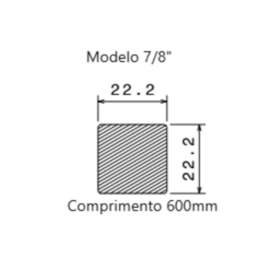Barra de Aço Maciço 7/8