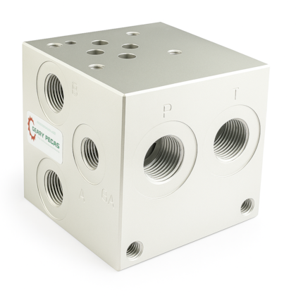 Bloco Manifold TN6 p/ 01 Valvula Direcional - Sem Limitadora de Pressão