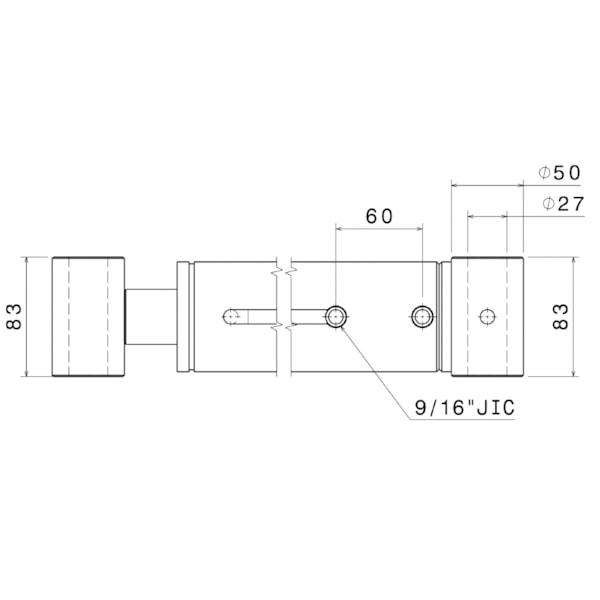 Cilindro Hidráulico Dupla Ação 450mm Curso  p/ Carrega Tudo-a6bcb948-b2ee-4e73-ad8c-fd408de2b19d