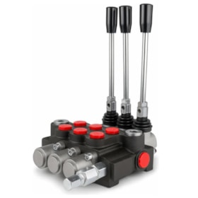 Comando Hidráulico Monobloco Manual Alavanca 03 Sessões 40 Litros