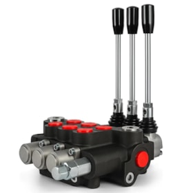 Comando Hidráulico Monobloco Manual Alavanca 03 Sessões 80 Litros