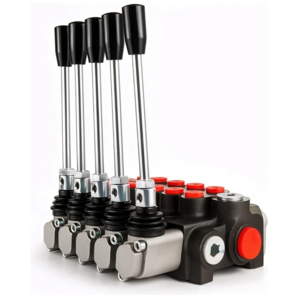 Comando Hidráulico Monobloco Manual Alavanca 05 Sessões 80 Litros-90e2c1aa-b378-48c5-8a59-5a9d40673449