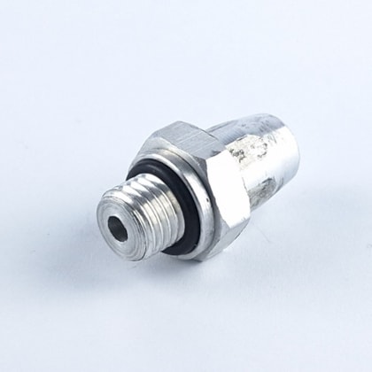 Conector Reto p/ Tubo de 06mm X Rosca M12 X 1,5 - Com trava