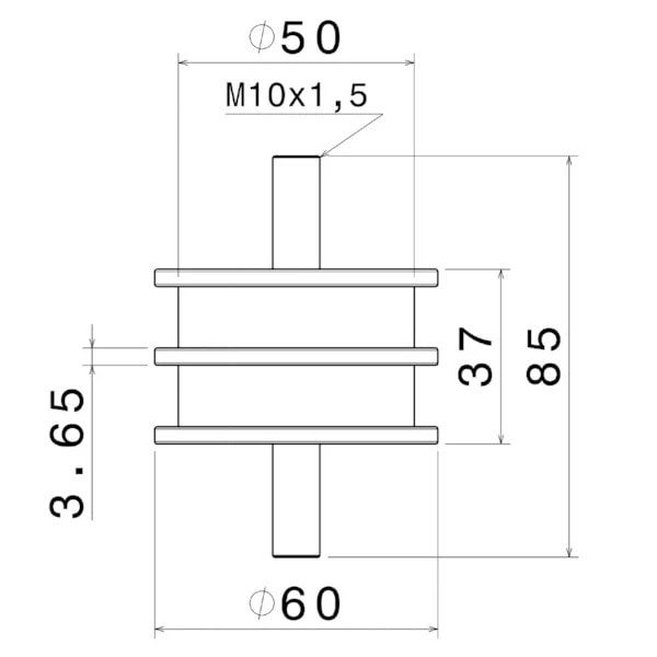 Coxim de Amortecimento c/ Porca e Arruela p/ Reservatório-3f49743f-b691-454f-9bc3-6f4487f2c6b9