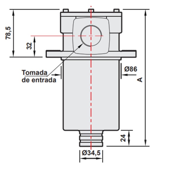 Filtro de Retorno em Tanque 80Lts Rosca 1