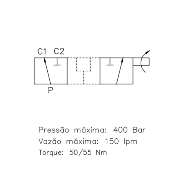 Seletora de Fluxo Manual 2 Posições Roscas 1.1/16