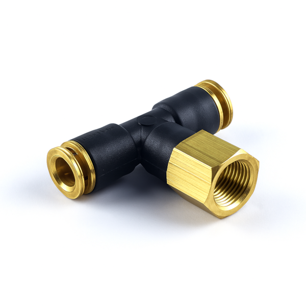 Tee União Emenda p/ Tubos de 06mm X Rosca 1/8