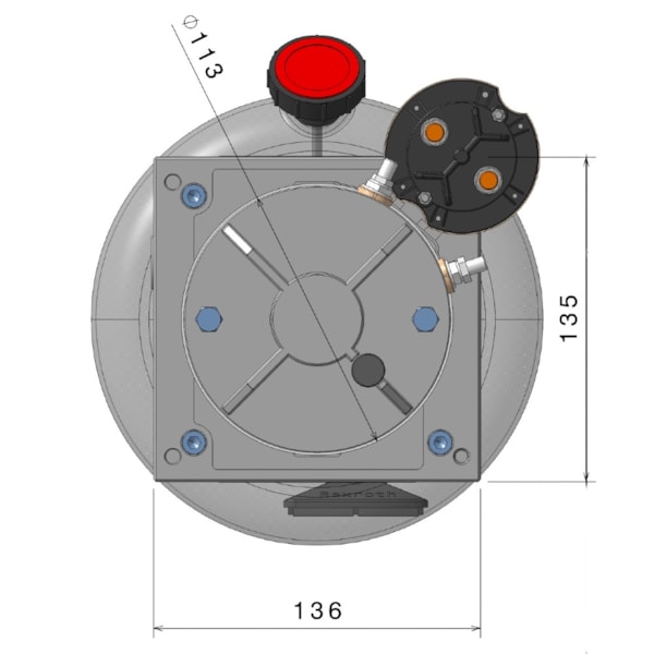 Unidade Hidráulica Compacta 12VDC 1,6cc 190BAR - Reservatorio de 7Lts - Dupla Ação-9a1ccf60-7a1b-4062-b391-fd5f9e7b2b05