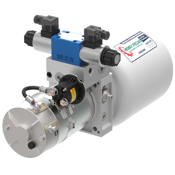 Unidade Hidráulica Compacta 12VDC 1,6cc 200BAR Horizontal 5Lts- Com TN6 12VDC Centro