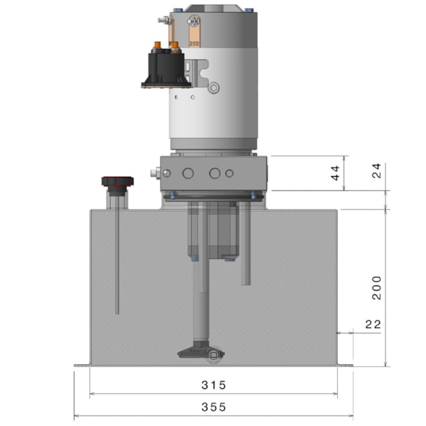 Unidade Hidráulica Compacta 12VDC 3,1cc 200BAR Vertical 14Lts- Dupla Ação-abbc04f9-e62e-472b-a8da-009ea26a8151