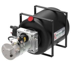 Unidade Hidráulica Compacta 24VDC 2,5cc 200BAR Horizontal 14Lts- Simples Ação