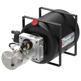 Unidade Hidráulica Compacta 24VDC 2,5cc 200BAR Horizontal 14Lts- Simples Ação