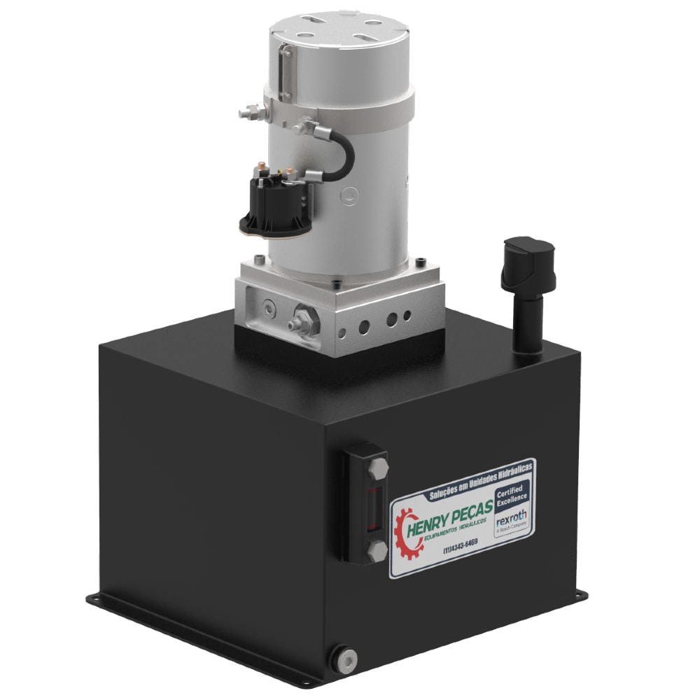 Unidade Hidráulica Compacta 12VDC 3,1cc 200BAR Vertical 14Lts