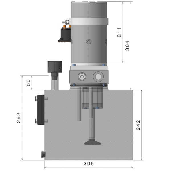 Unidade Hidráulica Compacta 24VDC 3000W 4,0cc 200BAR Vertical 14Lts- Dupla Ação-4a784705-0c37-4a1a-984d-979d70f27673