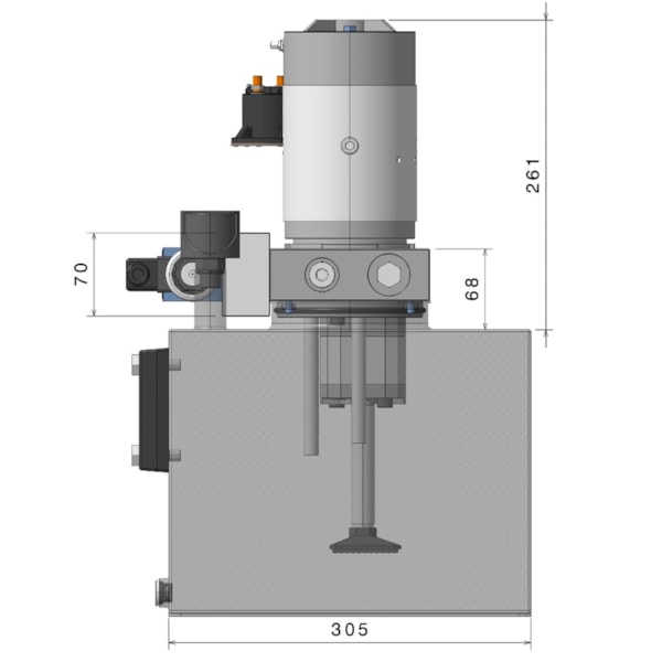 Unidade Hidráulica Compacta 24VDC 4,0cc 200BAR Vertical 14Lts- Especial Canavieiro-d5fe5670-a813-4704-8d9b-6de8cd71d974