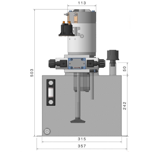 Unidade Hidráulica Compacta 24VDC 4,0cc 200BAR Vertical 14Lts- Especial Canavieiro-a4014549-538c-4a57-a70d-abc9971a8291