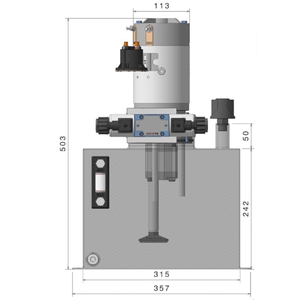Unidade Hidráulica Compacta 24VDC 4,0cc 200BAR Vertical 14Lts- Especial Canavieiro-3d817ce3-9941-4693-849c-1be52bddf571