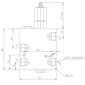Válvula Contrabalanço Simples em Linha