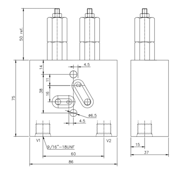 Válvula de Contrabalanço Dupla - TEREX-91babbeb-2617-4dbc-8baa-cc5759c837b8