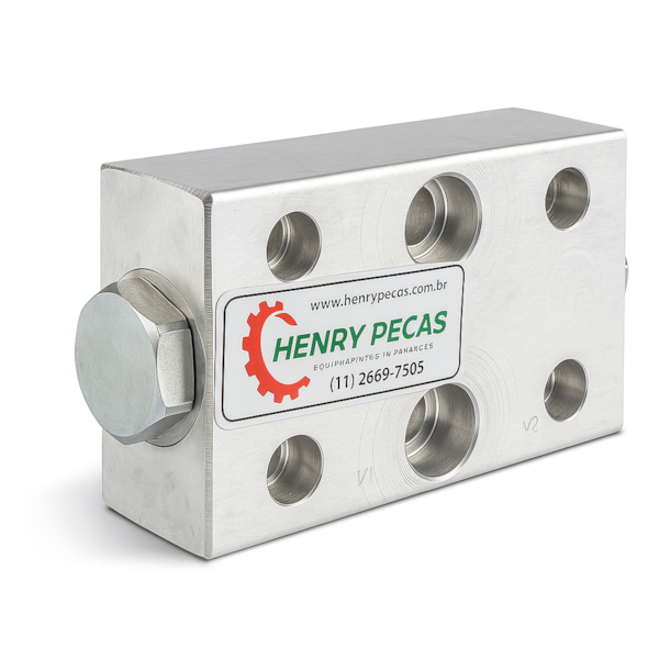 Válvula de Retenção Pilotada Dupla em Placa Roscas 3/4