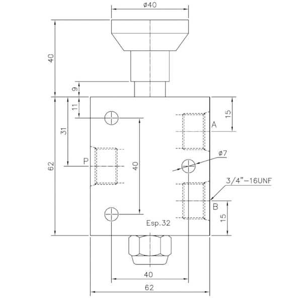 Válvula Direcional de Emergência do Cesto Aéreo 70 Lts - Botão Curto-b6770fc6-7cb2-4b0d-9a8f-2a5fff4dc89c