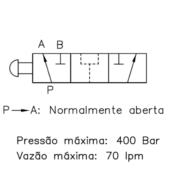 Válvula Direcional de Emergência do Cesto Aéreo 70 Lts - Botão Longo-81895051-86a0-43fd-b782-547cb92720ef