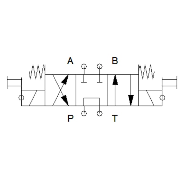Válvula Direcional TN6 4/3 Vias Dupla Ação 12VDC Centro