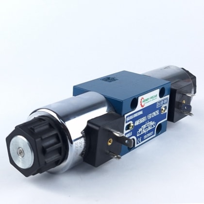 Válvula Direcional TN6 4/3 Vias Dupla Ação 12VDC Centro 