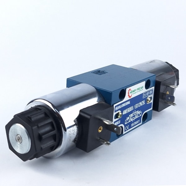 Válvula Direcional TN6 4/3 Vias Dupla Ação 12VDC Centro 