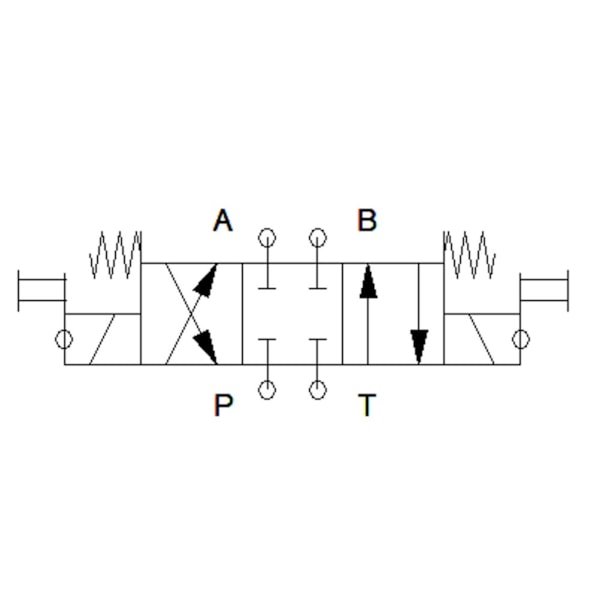 Válvula Direcional TN6 4/3 Vias Dupla Ação 12VDC Centro