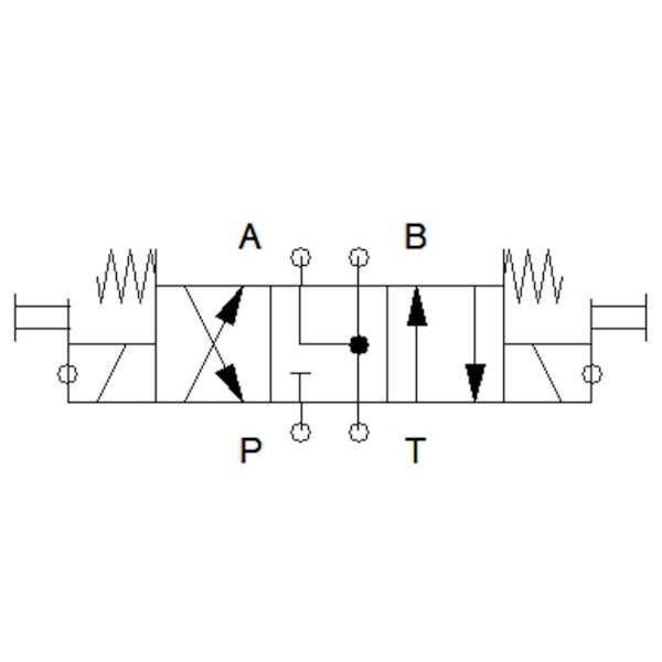 Válvula Direcional TN6 4/3 Vias Dupla Ação 24VDC Centro