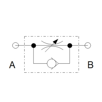 Válvula Reguladora de Vazão Unidirecional em Linha Roscas 1/4
