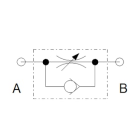 Válvula Reguladora de Vazão Unidirecional em Linha Roscas 1/4