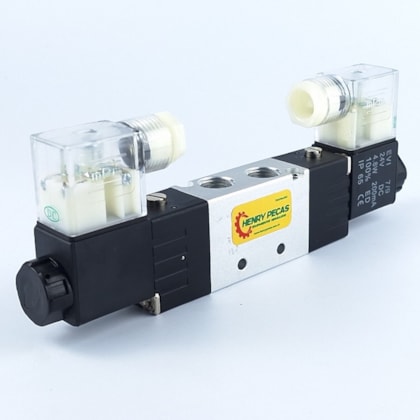 Válvula Solenoide 24VDC 5/2 Vias 1/8